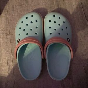 Crocs blue and pink, size 8 women’s